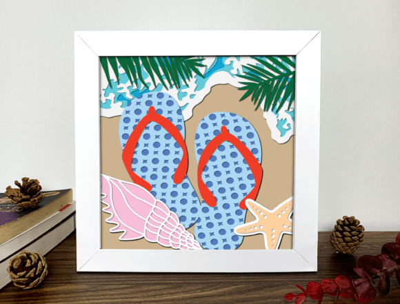 Download Summer Beach Shadow Box Svg - Summer beach shadow box svg Collection