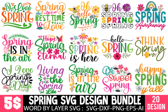 Download Spring SVG DEsign BUndle - Premium Bundle